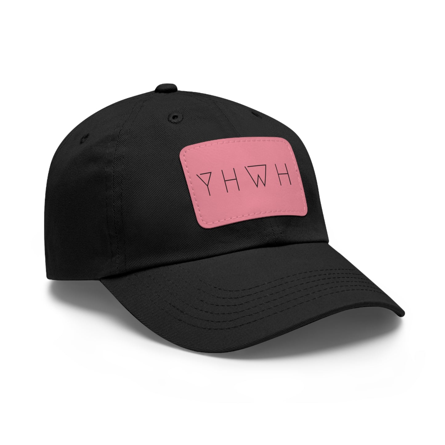 YHWH Dad Hat with Leather Patch